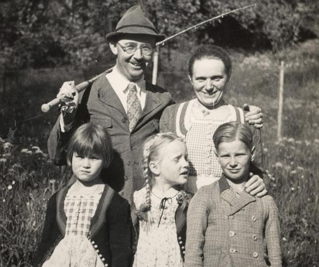 Familien Himmler på fisketur i 1935.