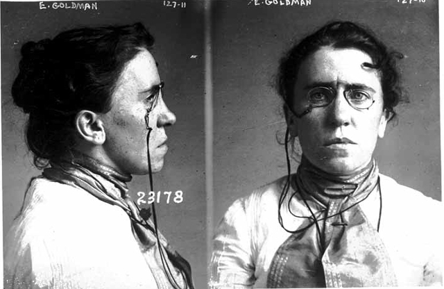 «Mugshot» av Emma Goldman.