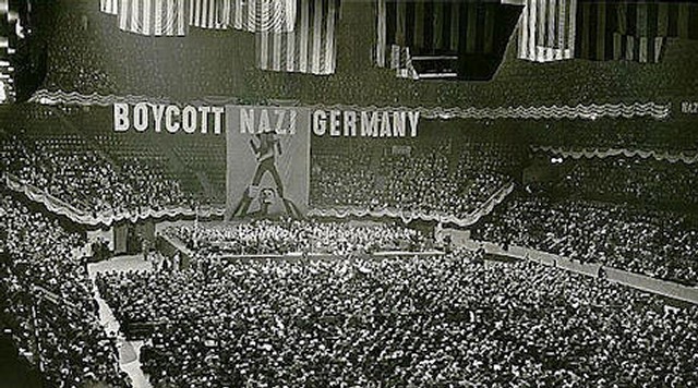 Jøder i Madison Square Garden den 27. mars 1933.