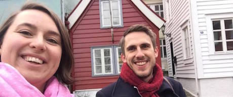 Sunniva Schultze-Florey og Damien Magrou fra FI i Bergen.