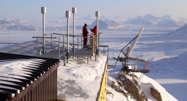 Zeppelin-observatoriet på Svalbard.