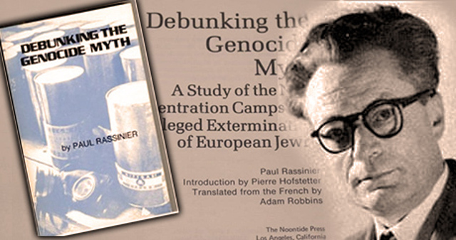 Den franske historikeren og professoren Paul Rassinier anses være holocaust-revisjonismens far. Klikk på bilder for å lese mer om Rassinier – revisjonismens far.