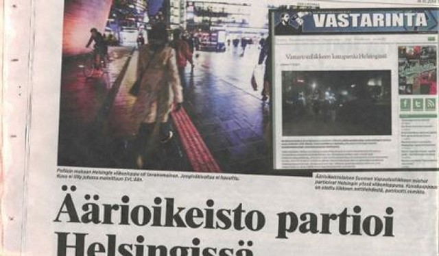 Scan av avisen Iltalehtis (Kveldsavisen) artikkel om Motstandsbevegelsen.