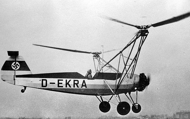 Hanna Reitsch flyr helikopteret Fw 61 V2.