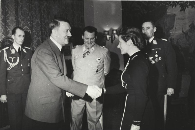 Hitler, Göring og Hanna Reitsch.