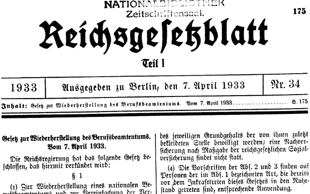 Den nye loven ble publisert i Reichgesetzblatt.