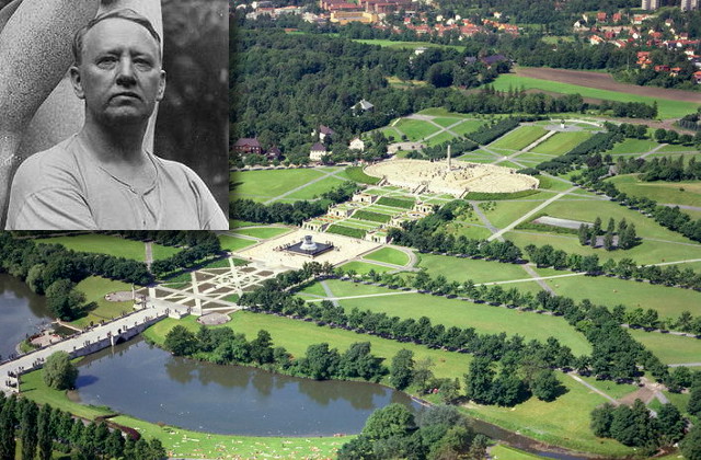 Gustav Vigeland og Vigelandsanlegget i Frognerparken.