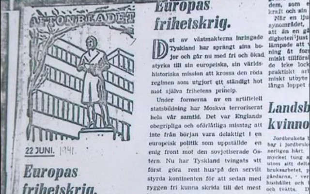 Aftonbladet den 22. juni 1941.