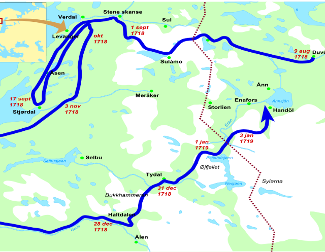 Armfeldt-karolinernes felttog i Trøndelag mellom 1718–1719.