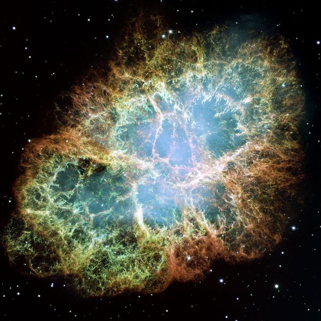 Krabbetåken, tatt med Hubble-teleskopet.