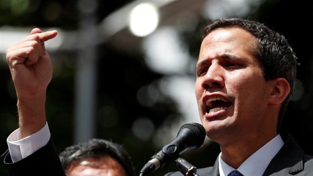 Venezuelas selverklærte stedfortredende president, den USA-støttede Juan Guaidó.